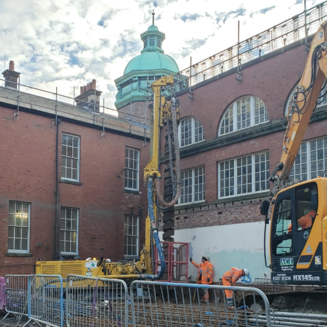 Piling project at Redhills, Durham