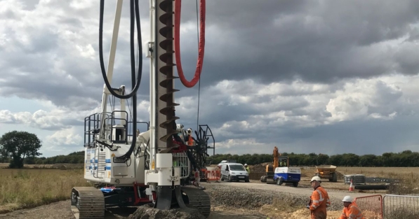 CFA Piles. Equipment on Site
