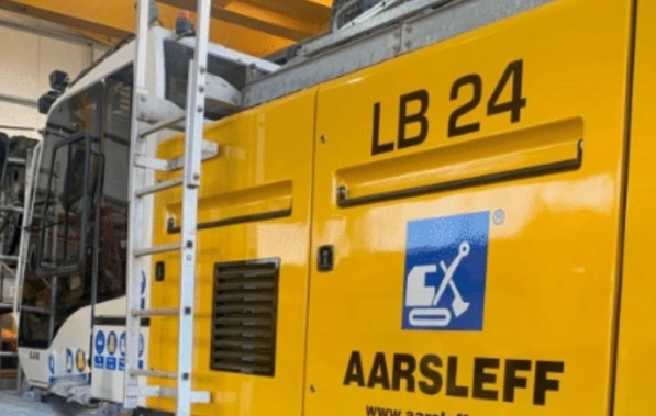 Aarsleff logo on the side of a rig