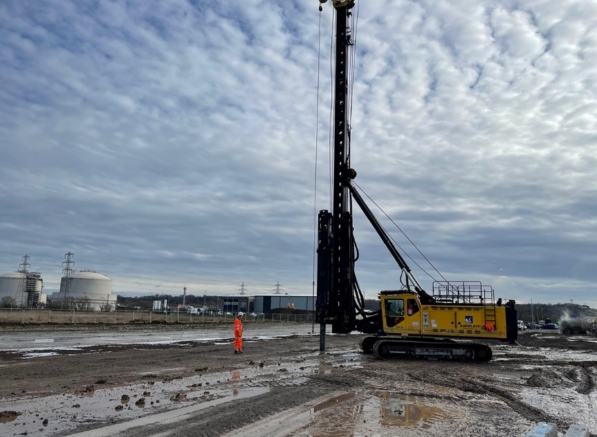 Long Shot of Piling Rig