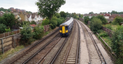 Railway With Train