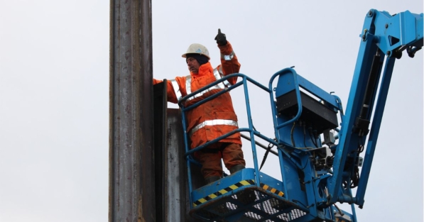Sheet Piling Engineer on Site