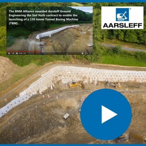 Aarsleff install Soil Nails at Frydd Wood, Video Part 1