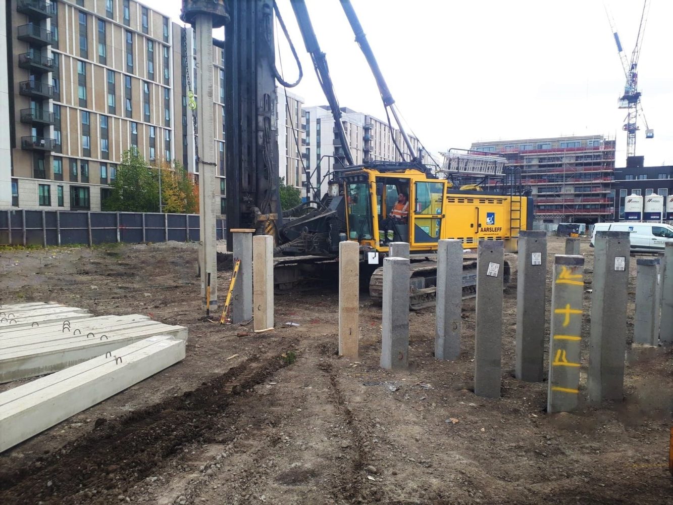 Piling at Chobham Manor for the Queen Elizabeth Park Phase 3