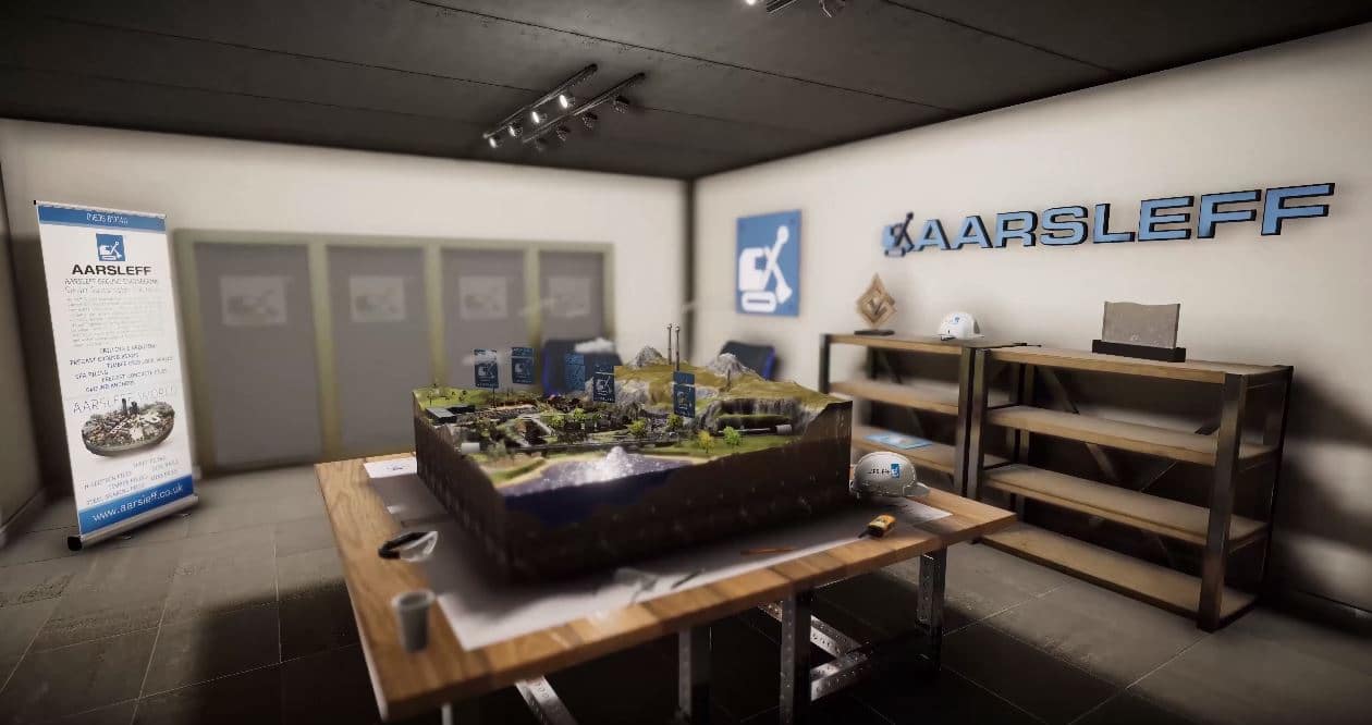 Screen Grab of our Aarsleff office in Virtual Reality