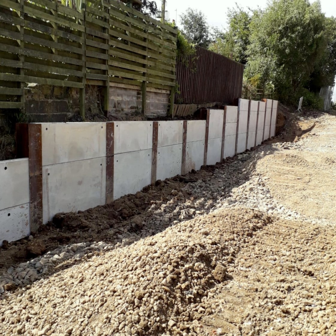 King Post Wall for a residential development in Pudsey