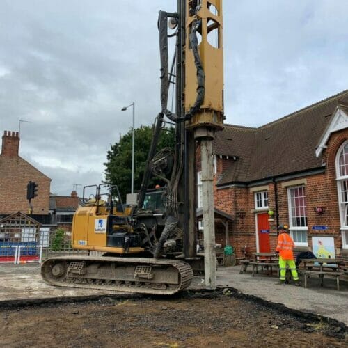 Precast Piling | Highgate School, Kings Lynn Precast Piling at Highgate School, Kings Lynn with Banut 300