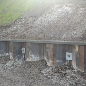 Anchored Sheet Piled Retaining Wall installation in St. Albans