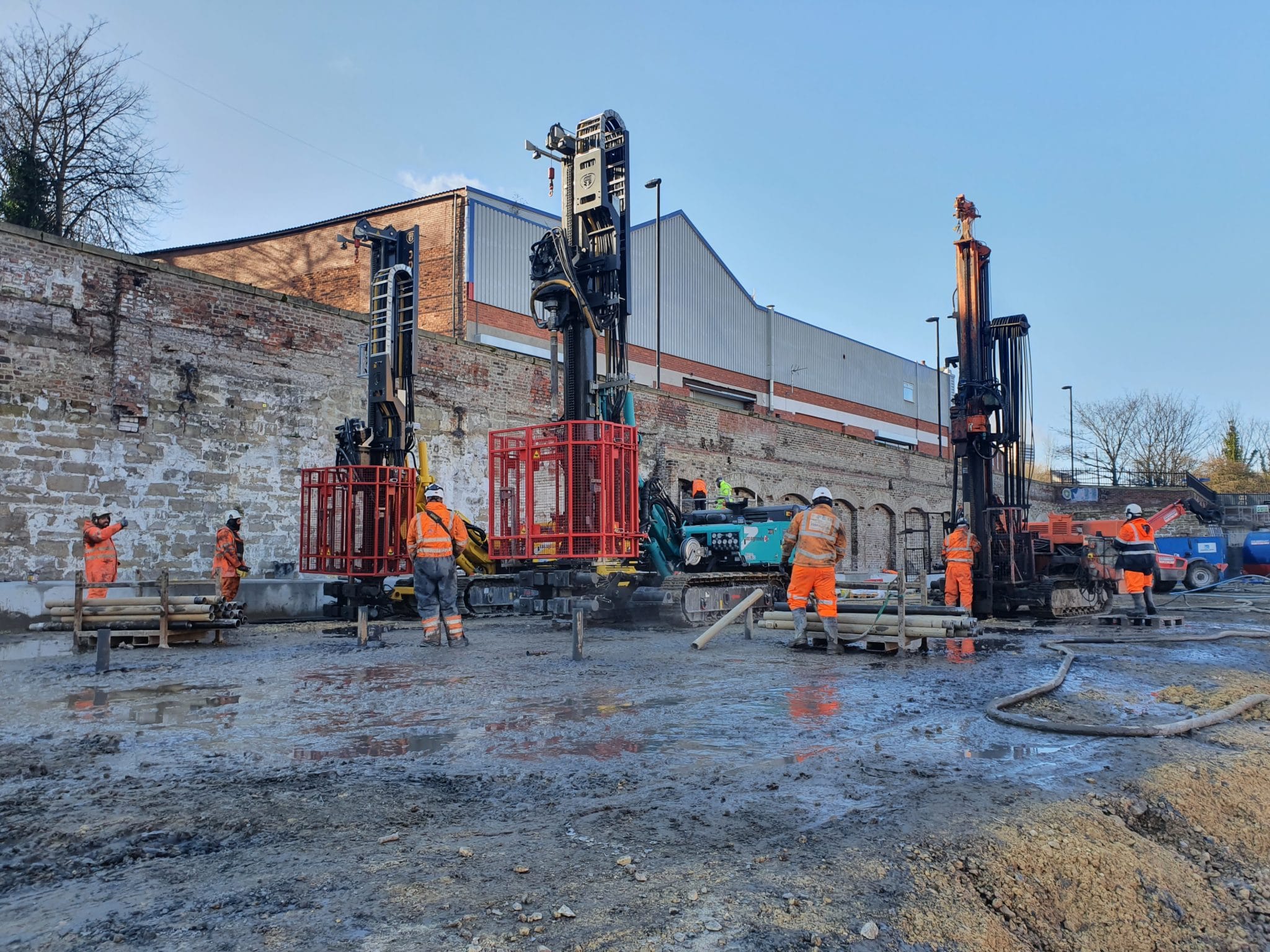 Drilling and Grouting and Piling for new apartments in Ouseburn, Newcastle