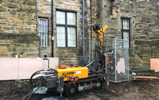 Klemm 702 piling rig at Durham Castle project