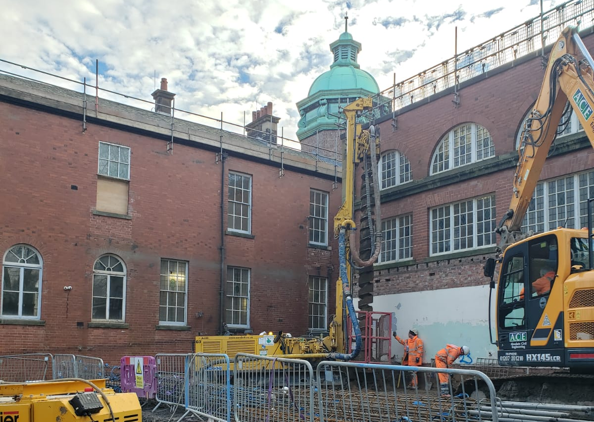 Piling project at Redhills, Durham