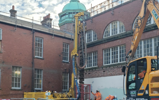 Piling project at Redhills, Durham