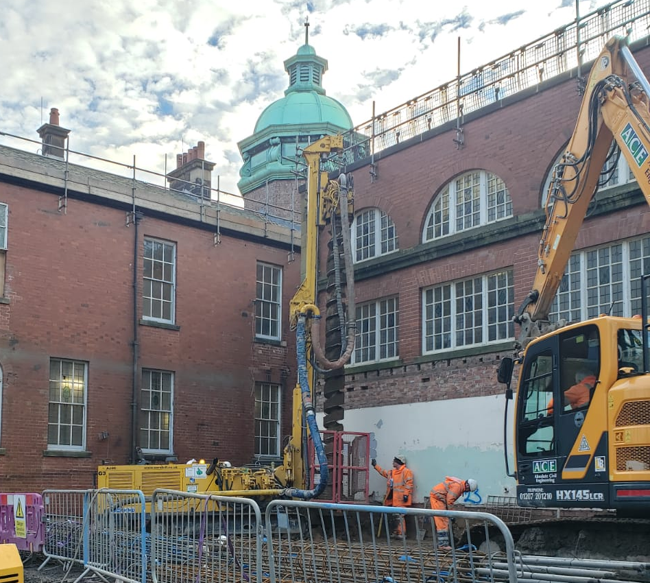 Piling project at Redhills, Durham